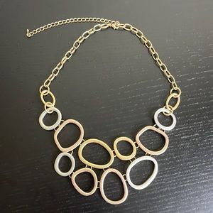 Mixed Metal Statement Necklace